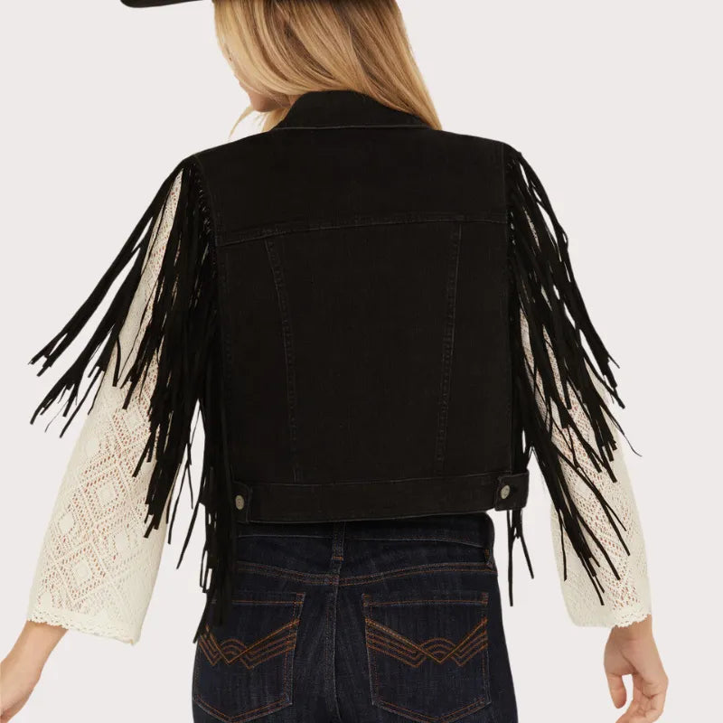 Women's Idyllwind Studded Fringe Vest image 3