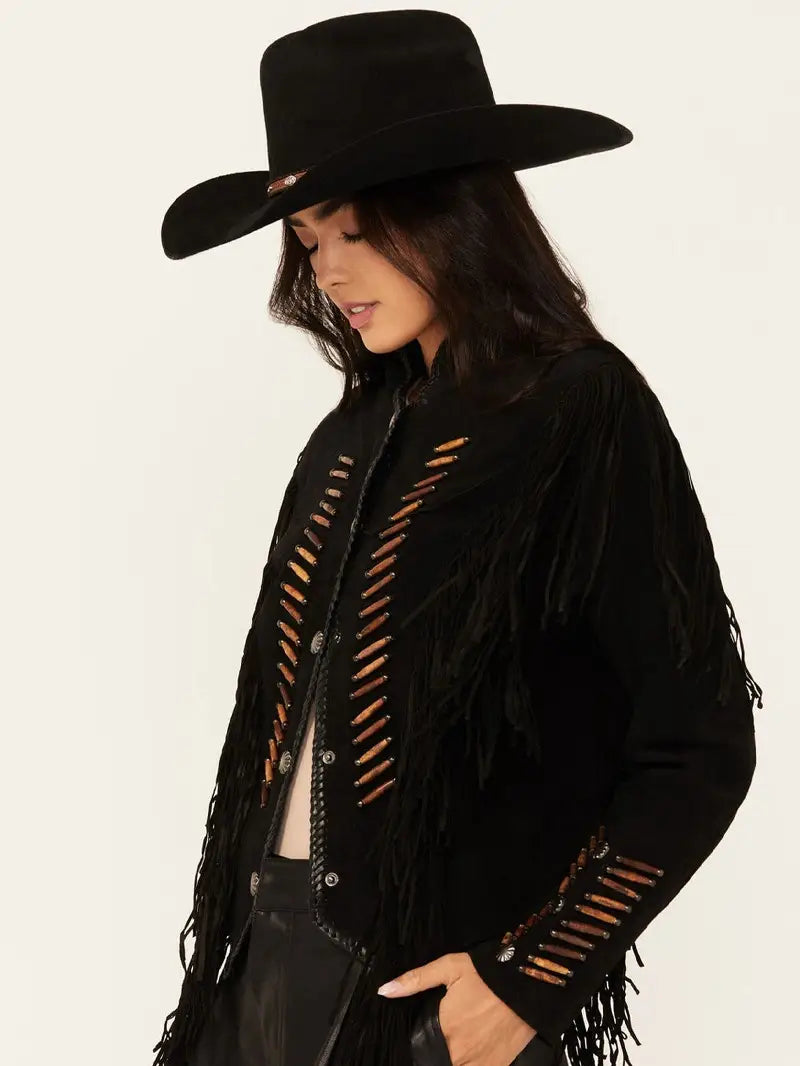 Scully Women's Beaded Fringe Jacket image 3