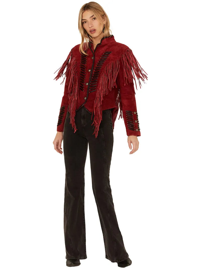 Cripple Creek Beaded Suede Fringe Jacket image 2