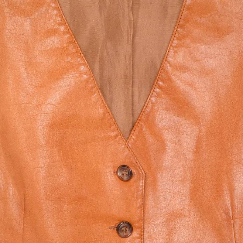 Caramel Leather Vest image 2