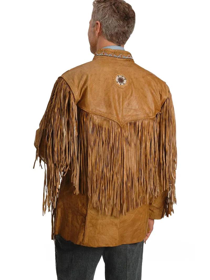 Mens Fringe Leather Jacket image 1