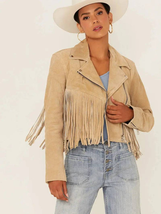 Understated Leather Women's Fearless Fringe Suede Jacket image 0