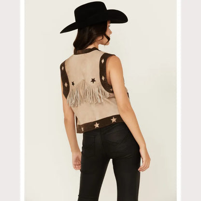 Scully Women's Star Leather Vest image 3