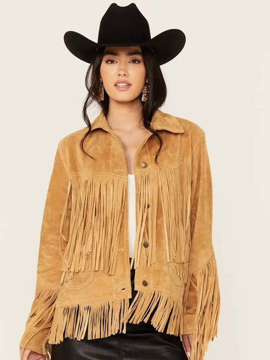 Women's Suede Fringe Elsa Jacket image 0