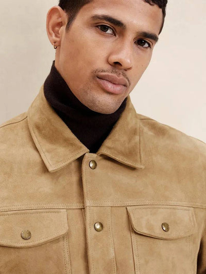 Suede Trucker Jacket for Men image 2