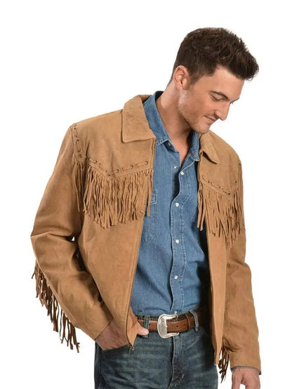 Scully Men's Western Fringed Suede Leather Jacket image 0