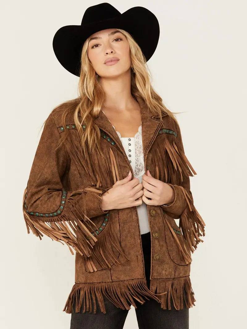 Double D Ranch Women's Boring The Devil Fringe Jacket image 0