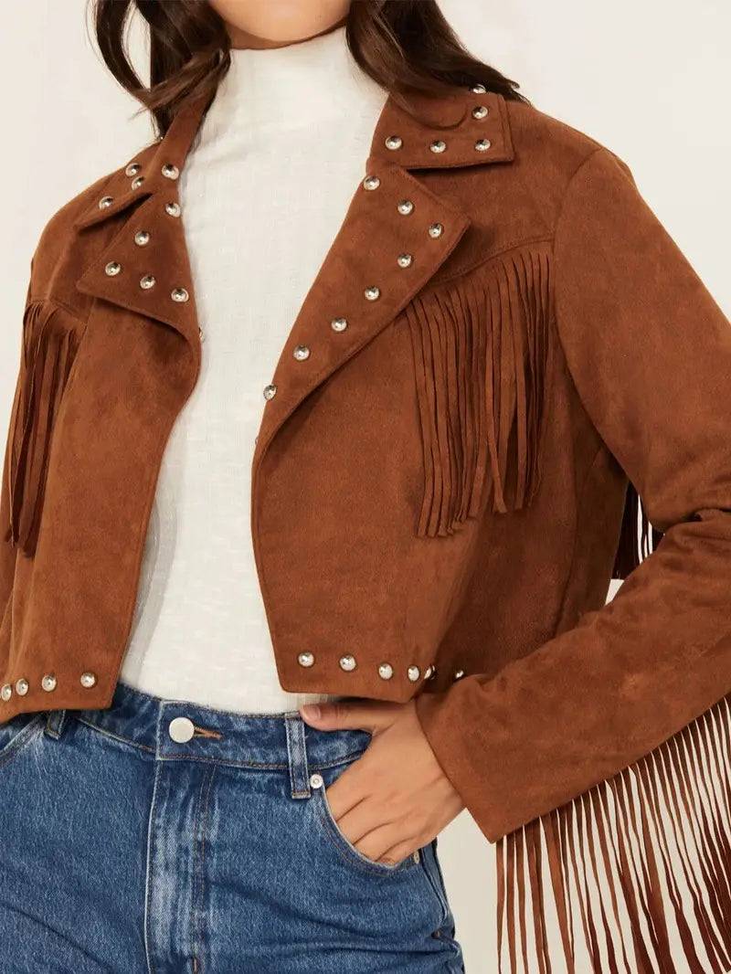26 International Women's Suede Fringe Jacket image 2