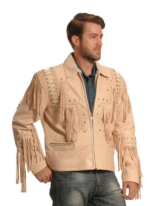 Mens Suede Fringe Western Jacket image 0