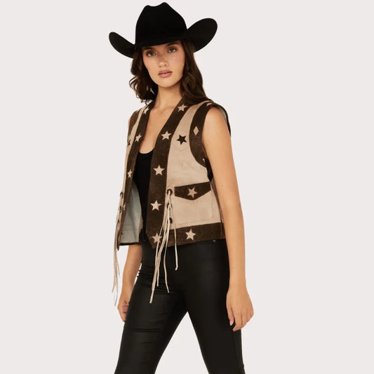 Scully Women's Star Leather Vest image 0