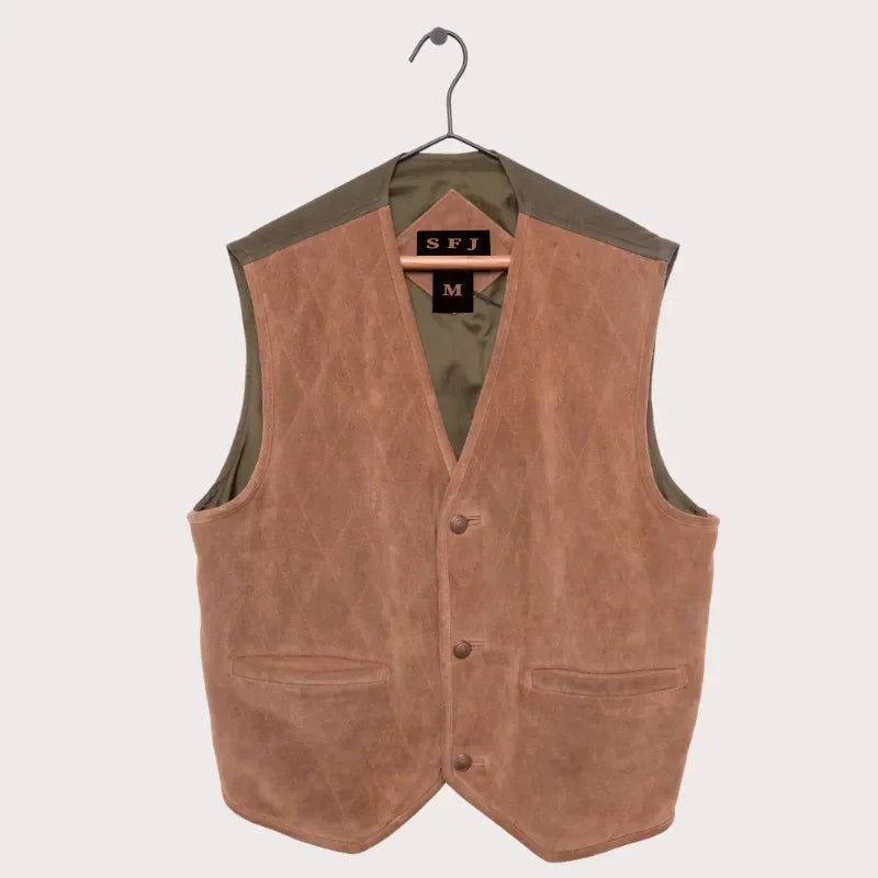 Quilted Suede Vest image 0