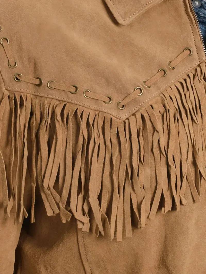 Scully Men's Western Fringed Suede Leather Jacket image 3