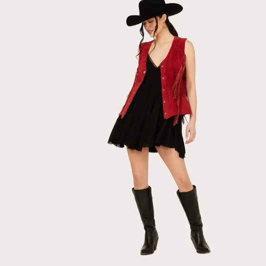 Women's Scully  Fringe Suede Vest image 0