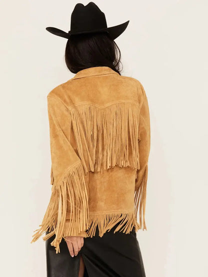 Women's Suede Fringe Elsa Jacket image 3