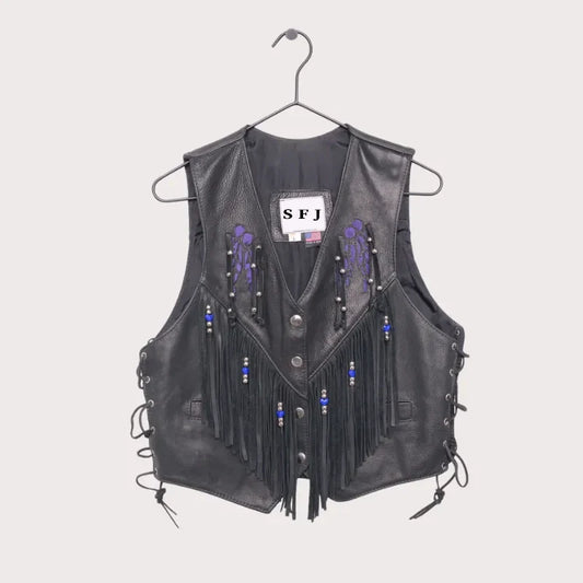 Fringe Leather Vest USA image 0