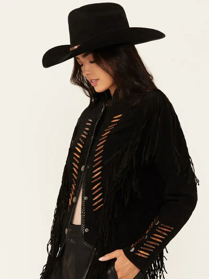 Scully Women's Beaded  Fringe Jacket image 3