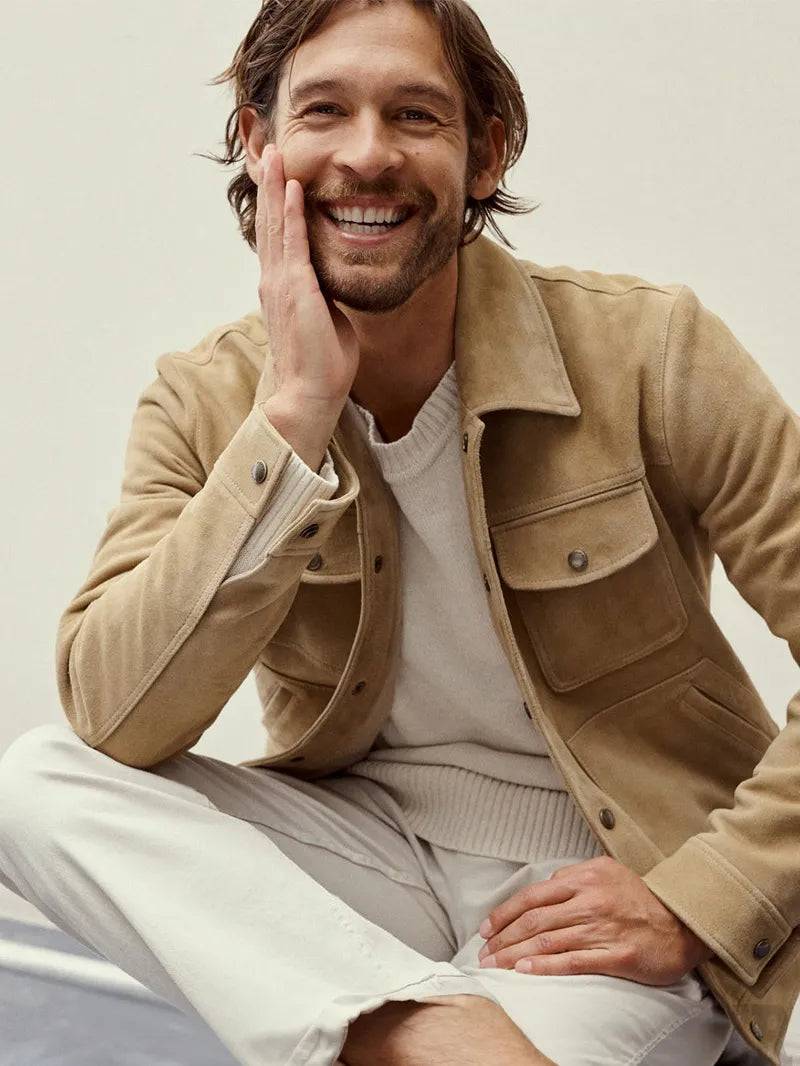 Suede Trucker Jacket for Men image 0