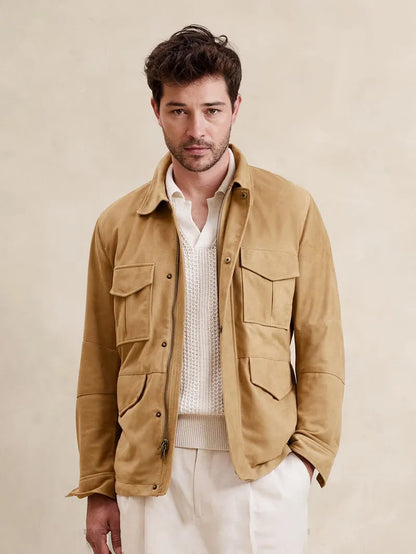 Mens Suede Leather Jacket image 0