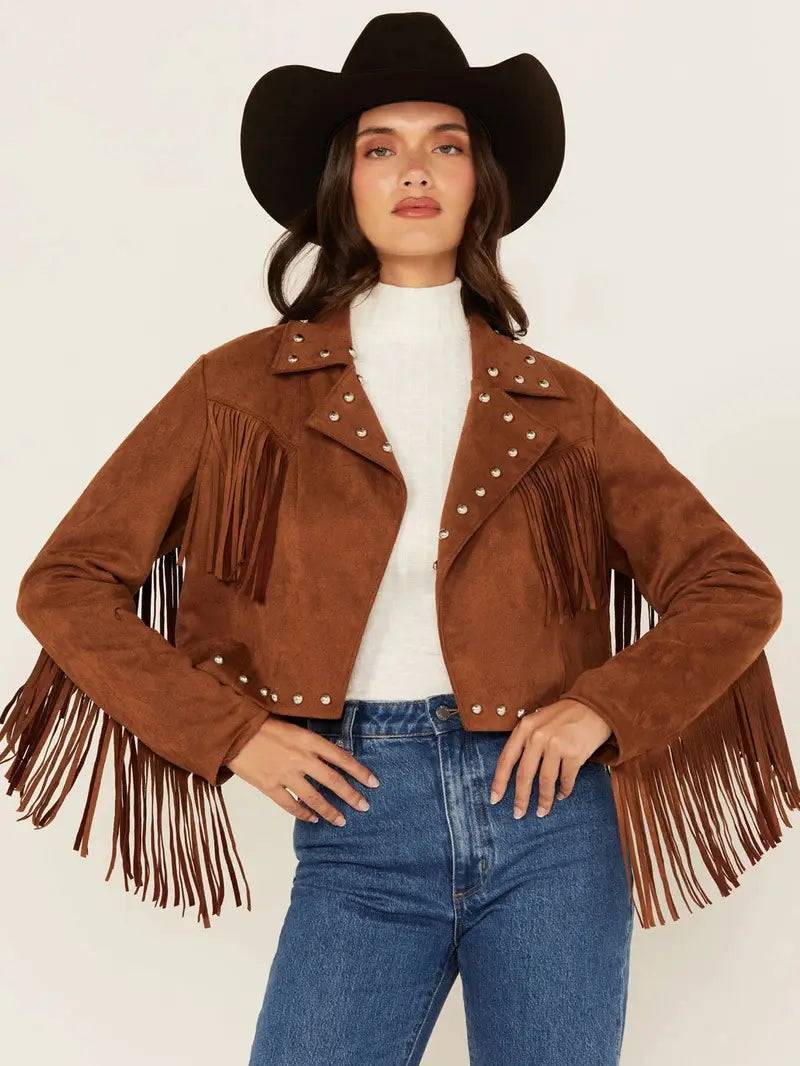 26 International Women's Suede Fringe Jacket image 0