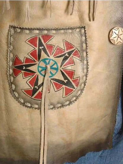 Kobler Maricopa Fringe Leather Jacket - Cream image 2