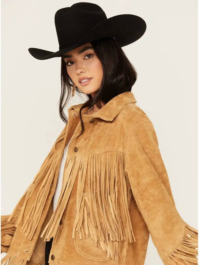 Women's Suede Fringe Elsa Jacket image 1
