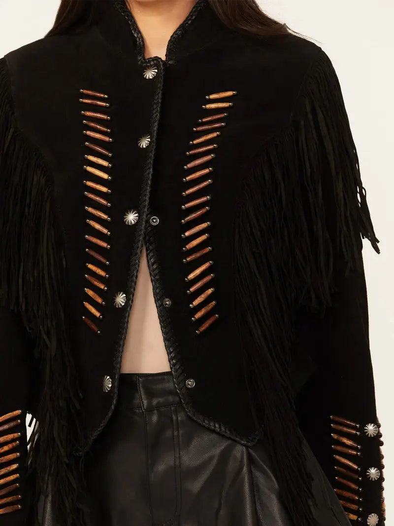 Scully Women's Beaded  Fringe Jacket image 2