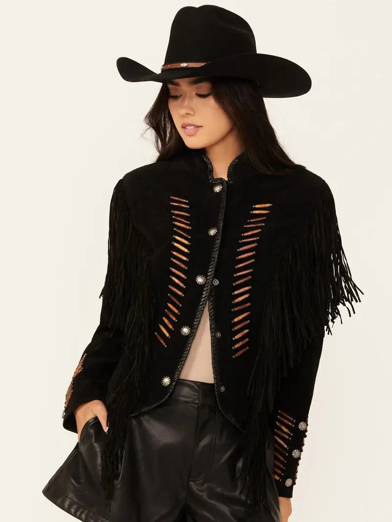 Scully Women's Beaded  Fringe Jacket image 0