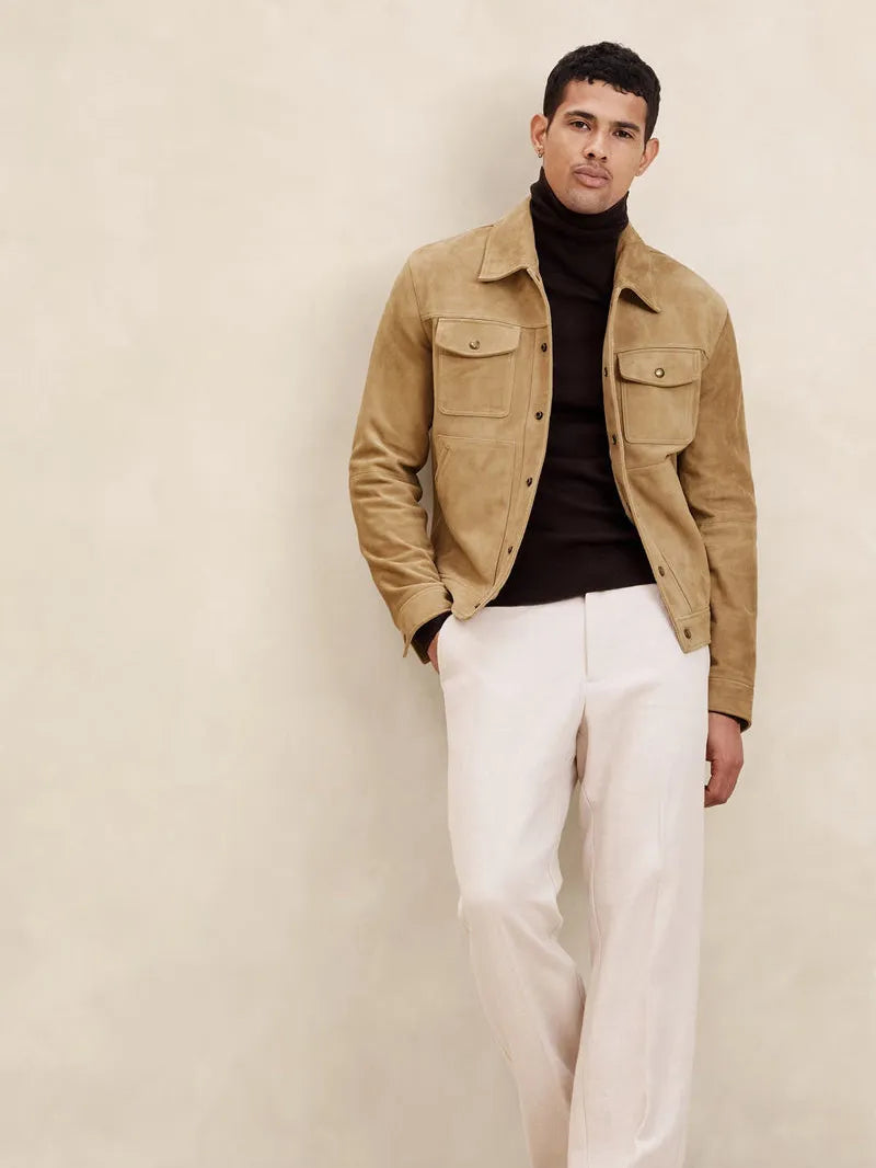 Suede Trucker Jacket for Men image 1
