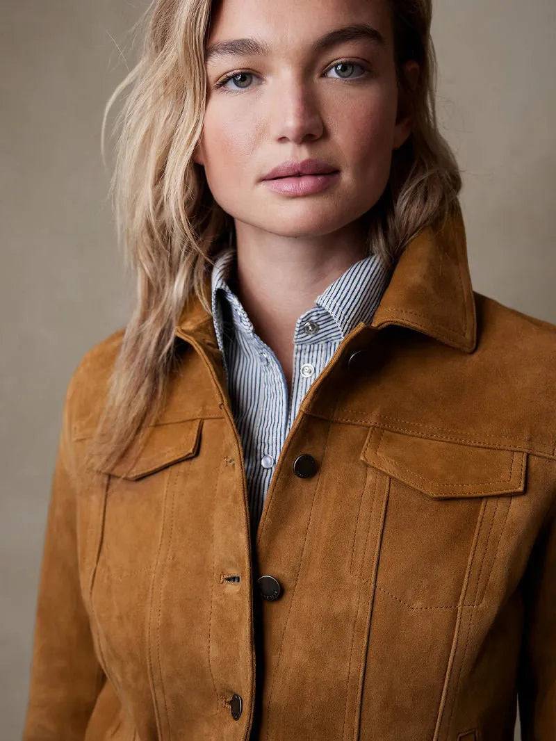Suede Trucker Jacket for Women image 2