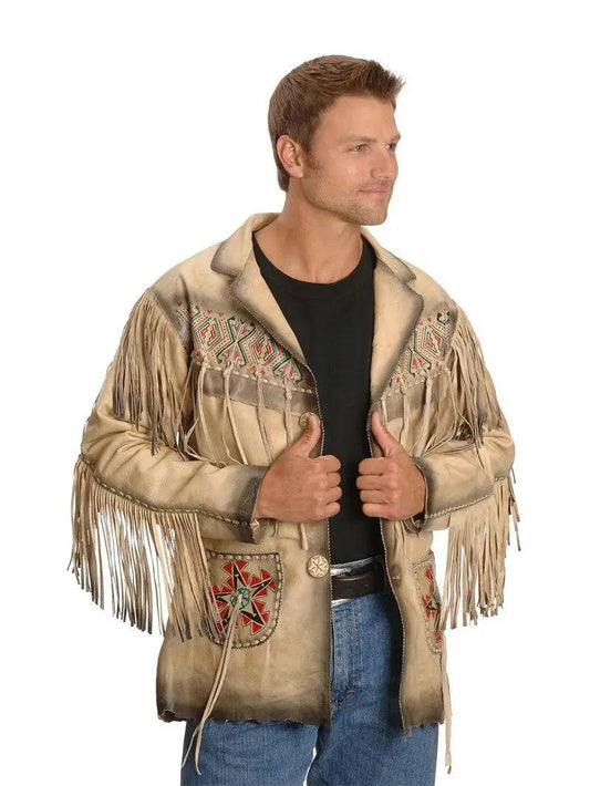 Kobler Maricopa Fringe Leather Jacket - Cream image 0