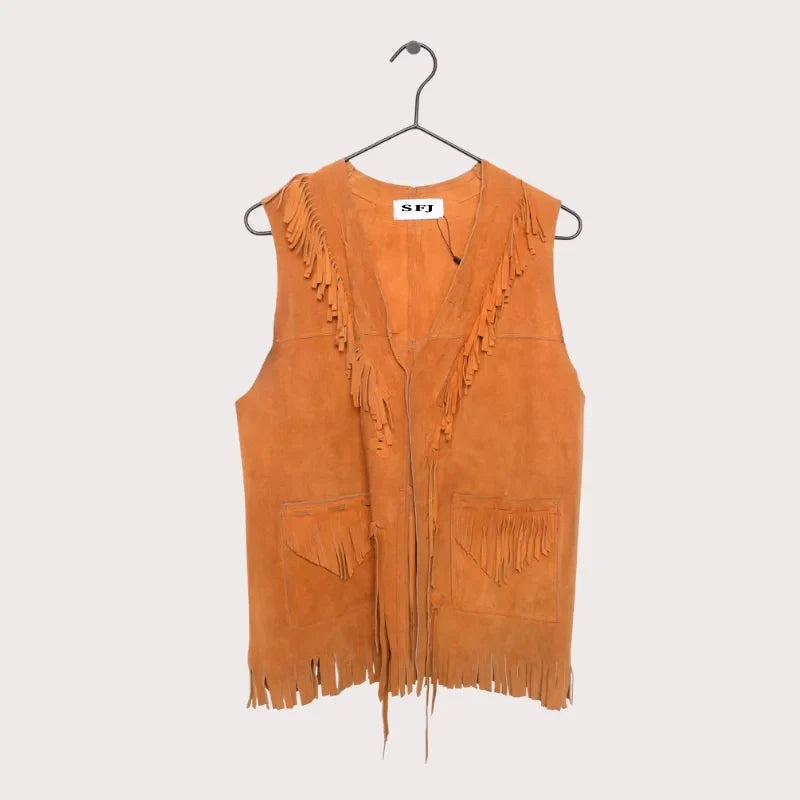 1970s Fringe Suede Vest image 0