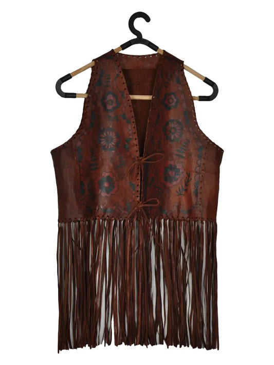 Vintage Brown 100% Genuine Leather Vest image 0
