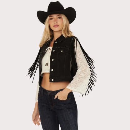 Women's Idyllwind Studded Fringe Vest image 0