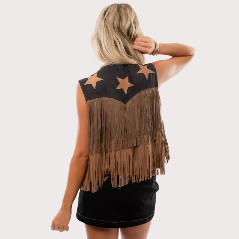 Women's Rodeo Star Suede Fringe Vest image 1