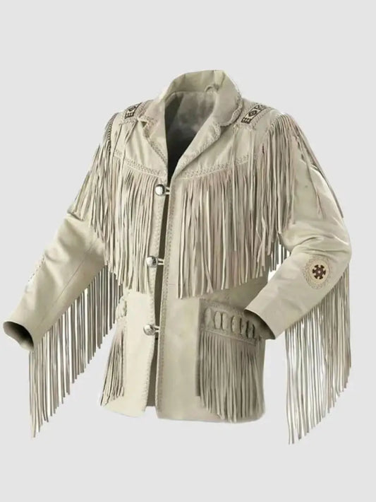 Mens Western Suede Fringe Jacket image 0