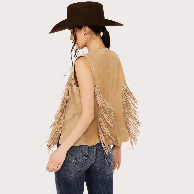 Scully Women's Fringe Suede Vest image 3