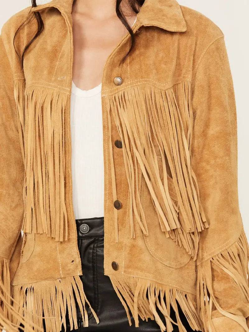 Women's Suede Fringe Elsa Jacket image 2