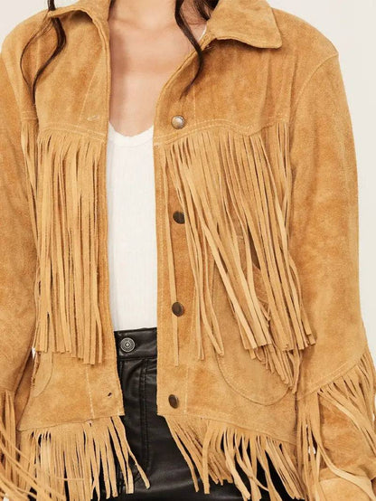 Women's Suede Fringe Elsa Jacket image 2