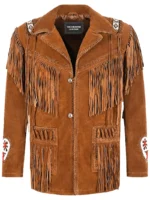 Beaded and Fringed Suede Jacket