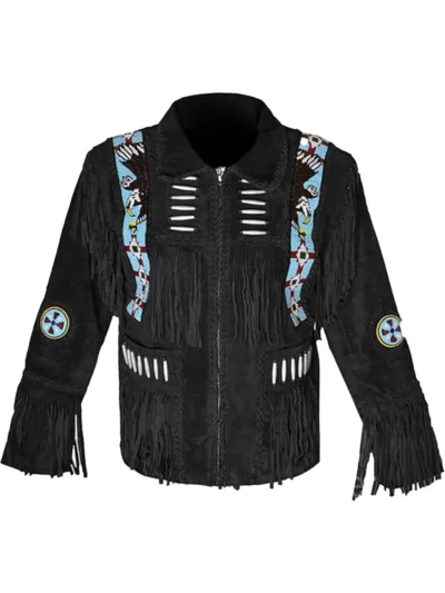Cowboy Western Leather Jacket With Fringe (1) - the creative leather