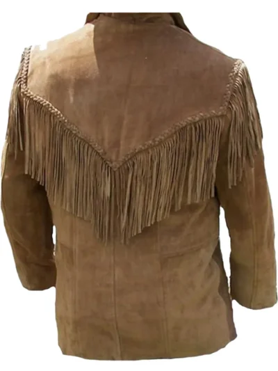 Men Western Fringed Suede Coat (2)