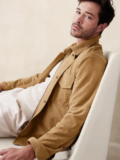 Tan Suede Leather Jacket 