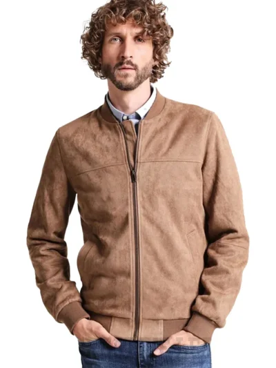 Suede Bomber Jacket - Suede Leather Jacket