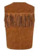 WESTERN FRINGE Tan Suede Waistcoat Classic Vintage Real Leather Vest 1879 (4)