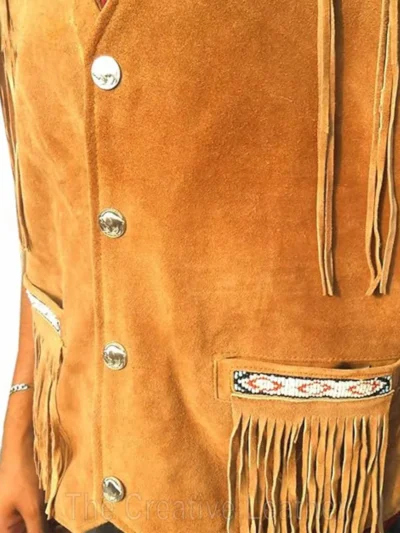 A grade Western Suede Leather Vest 2