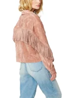 Women Luxury Suede Leather Fringe Jacket