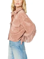 Women Luxury Suede Leather Fringe Jacket