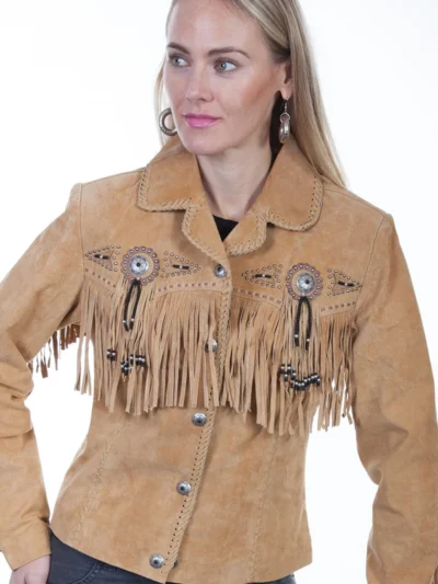 fringe beaded jacket