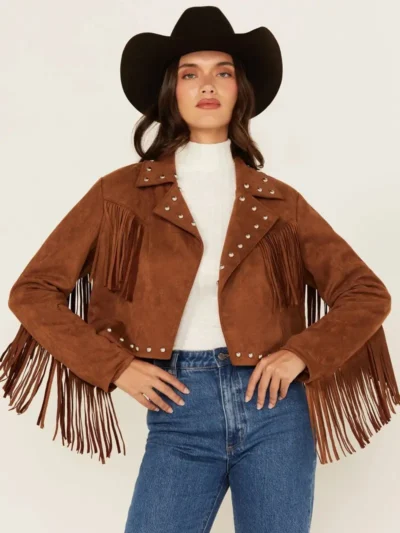 26 International Women's Suede Fringe Jacket