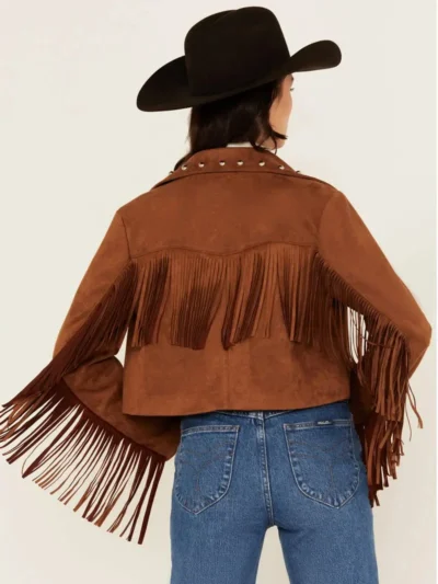 26 International Women's Suede Fringe Jacket